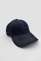 Cursive-Style Script Denim Cap